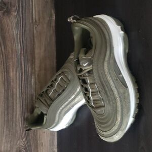 New Nike Air Max 97 Womens Sneakers Size 8 Streetwear Sparkly Olive Green Casual